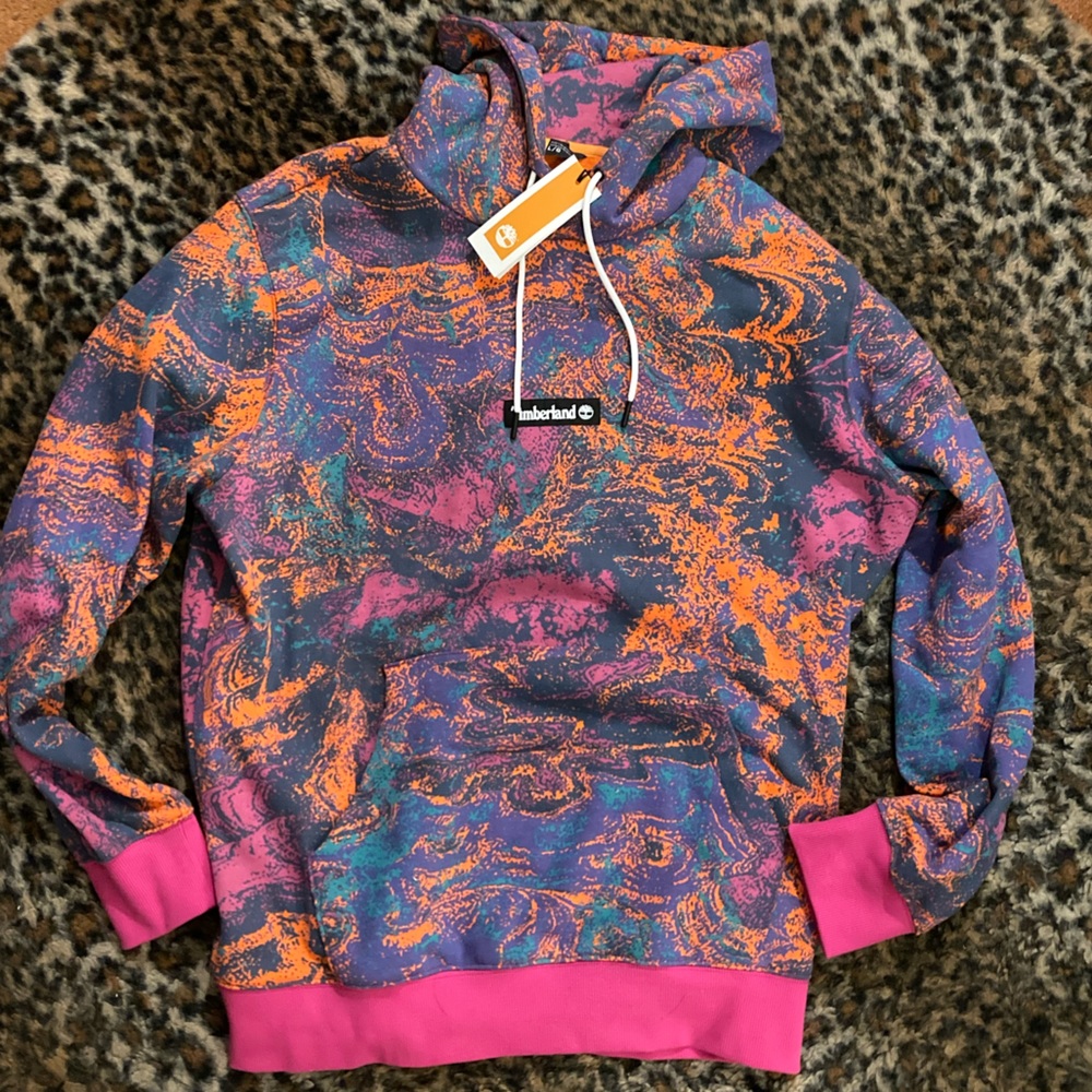 Brand New Timberland Allover Print Hoodie - Picture 2 of 6
